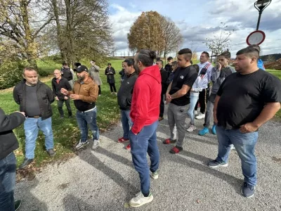 Crnomelj.Izjava za medije v sklopu shoda predstavnikov romske skupnosti.