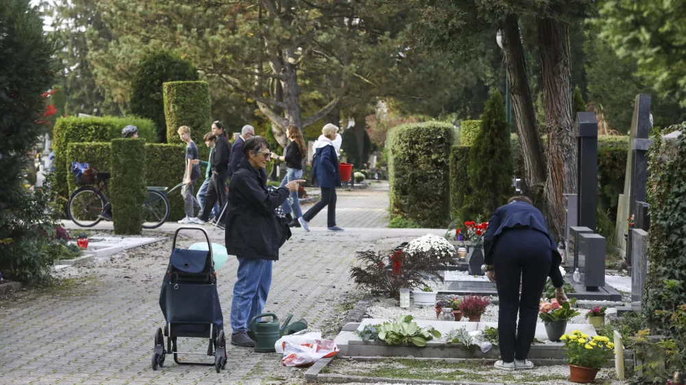 28.10.2024 - pokopali&scaron;če Žale - urejanje grobov pred praznikom dan mrtvih - prodaja cvetjaFOTO: LUKA CJUHA