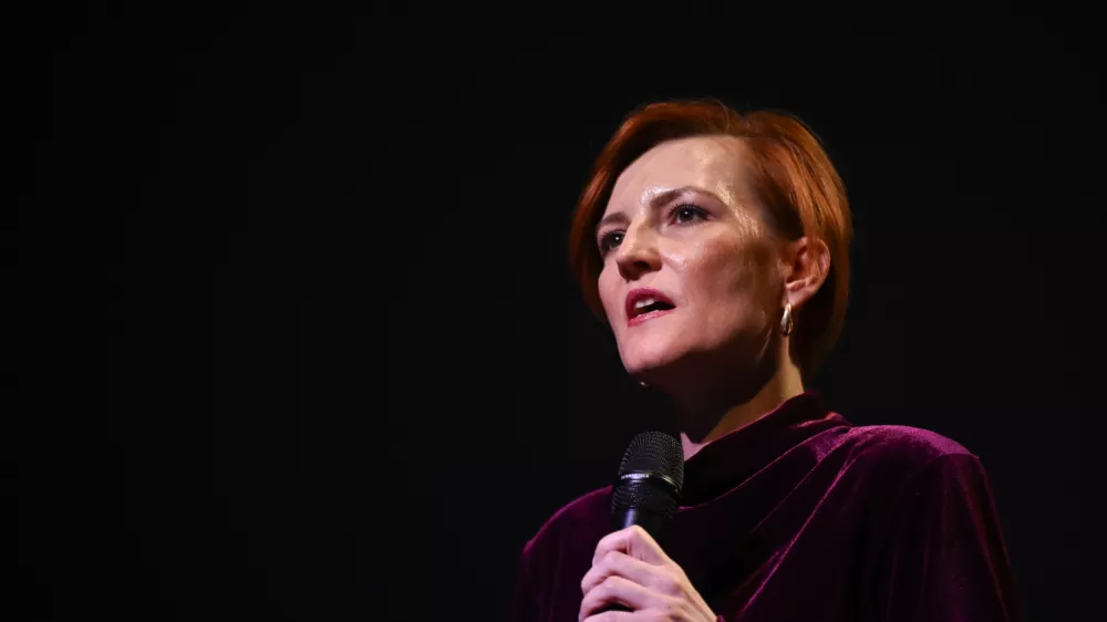 Asta Vrečko04.10.2025 - Redni kongres stranke Levica, na katerem bodo začeli postopke za imenovanje novega vodstva in potrjevali predvolilni sporazum o sodelovanju z zunajparlamentarno stranko VesnaFOTO: Nik Erik Neubauer