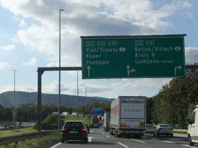 15.09.2025 - Avtocesta obvoznica - Kozarje - gneča - zastojFoto: Luka Cjuha