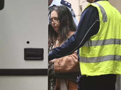 Convicted triple murderer Erin Patterson leaves the Supreme Court of Victoria following her sentencing in Melbourne, Australia, Monday, Sept. 8, 2025. (Joel Carrett/AAP Image via AP)