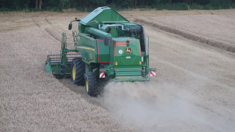 polje, žetev, pšenica, kombajn. Foto: Tatjana Pihlar 