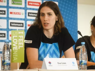 Eva Lisec- 12.06.2023 – Novinarska konferenca ženske reprezentance Slovenije pred bližnjim evropskim prvenstvom v Ljubljani. //FOTO: Nik Erik Neubauer