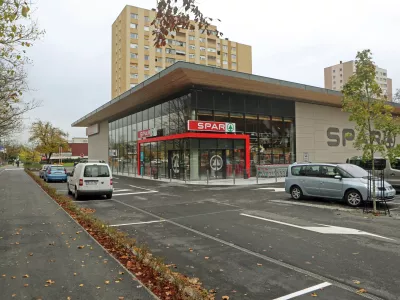 ﻿- 23.10.2017 – Štepanjsko naselje - Spar Slovenija gradi svoj stoti trgovski center v križišču Litijske in Hruševske ceste v Ljubljani – gradnja - gradbišče//FOTO: Bojan Velikonja