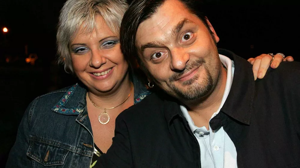 23.09.2005 Zagreb - Arhivska fotografija Dine Dvornika sa suprugom Danijelom na partyu Big Brothera.rPhoto Jurica Galoic/24sata