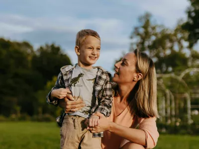 Špela Miroševič in sin Urban