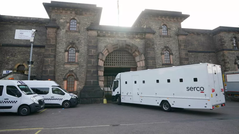FILE - A general view of HMP Wandsworth in southwest London on Sept. 6, 2023. (Yui Mok/PA via AP, File)