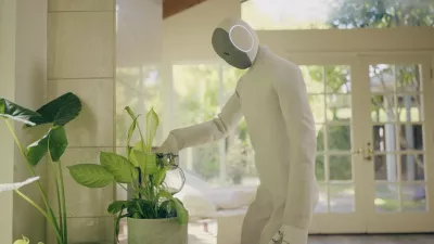 Picture MUST credit: 1X A home help robot designed to be an extra pair of hands around for basic chores is now available to buy — for ,000 USD / €17.195 euros, The company behind the humanoid machine says deliveries of the Neo will start in 2026. It has an artificial intelligence system that lets it learn on the job. The NEO can open the door to delivery drivers and take in packages, fetch car keys, vacuum, and unpack the shopping. It has been under development by Norway-based 1X which also has a facility in Palo Alto, California where the robot will be produced. The company, founded by Norwegian roboticist Bernt Øivind Børnich, who is CEO, has announced it can be ordered at the firm's website as of today. The NEO is built for full autonomy straight out of the box, it is said. All it requires are verbal orders, learning as it goes. Interaction is driven by a built-in large language model, capable of understanding, reasoning, and conversing. With continued use, 1X says NEO learns and unlocks new capabilities. It uses the company's own Redwood artificial intelligence system. The robot is 167.7 cm tall, weighs 30 kg, can lift items up to 70 kg and carry 25 kg. The body is made of a 3D lattice polymer making it soft to the touch. It has a washable nylon covering which comes in a choice of three colours, plus matching shoes which can be customised. It is claimed to have human hand dexterity. Picture supplied by JLPPA,Image: 1049210938, License: Rights-managed, Restrictions:, Model Release: no