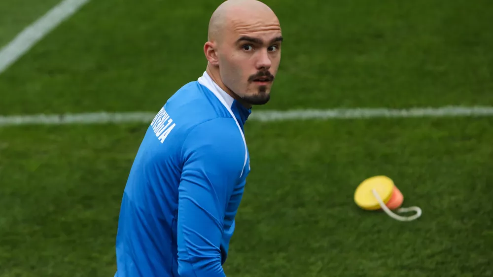 - Vanja Drku&scaron;ić,- 07.10.2024. - Tiskovna konferenca in trening slovenske nogometne reprezentance pred tekmo Konferenčne lige z Norve&scaron;ko.//FOTO: Bojan Velikonja