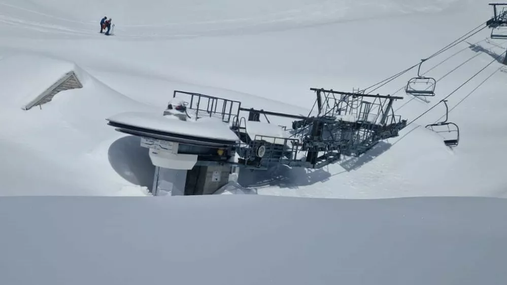 Kanin, zima 2023 /2024, zaprto smuči&scaron;če. Foto: Jure Črnič