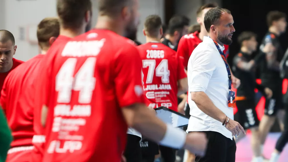 - Uro&scaron; Zorman, trener,- 14.10.2025. - Rokomet, Evropska liga 1. krog, LL Grosist Slovan - Baia Mare//FOTO: Bojan Velikonja