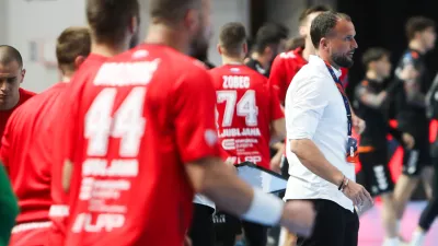 - Uro&scaron; Zorman, trener,- 14.10.2025. - Rokomet, Evropska liga 1. krog, LL Grosist Slovan - Baia Mare//FOTO: Bojan Velikonja