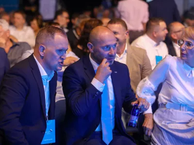 Robert Ilc in Jernej Vrtovec je novi predsednik Nove Slovenije13.09.2025 - Volilni kongres stranke NSI - Nova Slovenija - PolzelaFoto: Luka Cjuha