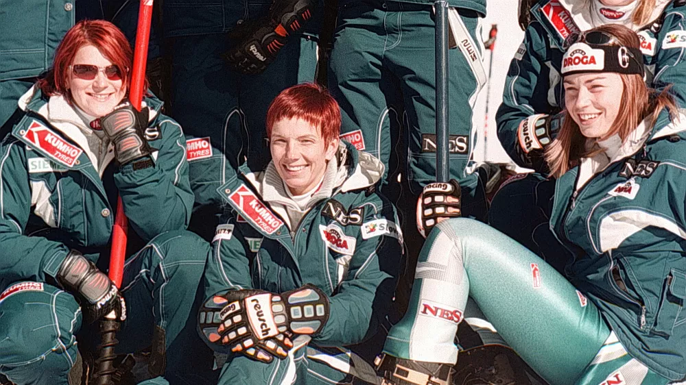 Alenka Dovžan, Nataša Bokal, slovenska smučarska reprezentanca Tina Maze / Foto: Tomaž Skale