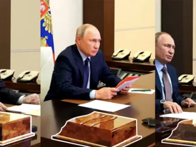 Putin naj bi imel tri skoraj idntične pisarne. Vir: RSE