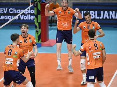13.11.2025 ACH Volley - Dinamo Bukarešta v drugem krogu kvalifikacij za evropsko ligo prvakovFoto: Nik Erik Neubauer