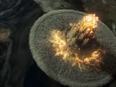 Deli uničujočega kometa naj bi padli na Evropo. / Foto: Zajem Zaslona