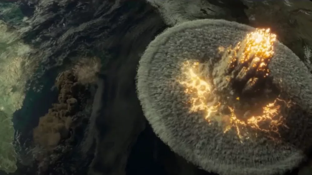 Deli uničujočega kometa naj bi padli na Evropo. / Foto: Zajem Zaslona