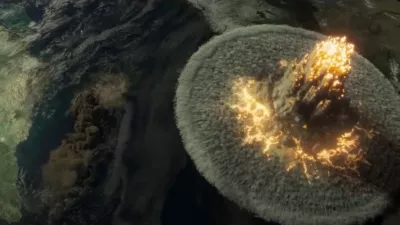 Deli uničujočega kometa naj bi padli na Evropo. / Foto: Zajem Zaslona