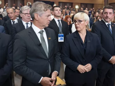 Nataša Pirc MusarRobert Golob01.09.2025 20. Blejski strateški forumFOTO: Nik Erik Neubauer