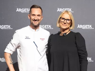 Mojmir Šiftar in Darja Teržan, izvršna direktorica Atlantic Grupe. F Žiga Intihar