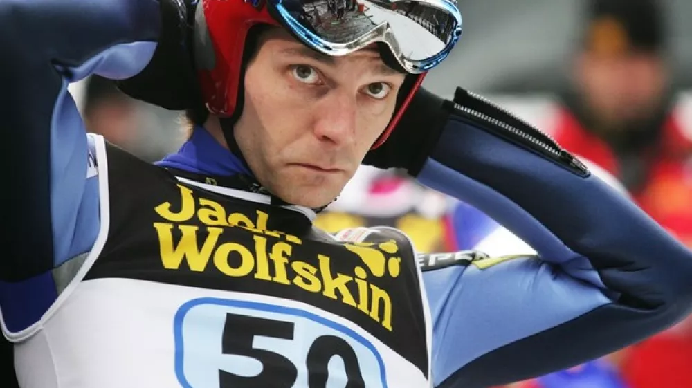 BISCHOFSHOFEN, AUSTRIA - JANUARY 06: Janne Ahonen of Finland looks on during the FIS Ski Jumping World Cup event at the 58th Four Hills Ski Jumping Tournament on January 06, 2010 in Bischofshofen, Austria. (Photo by Alex Domanski/NordicFocus/Getty Images)