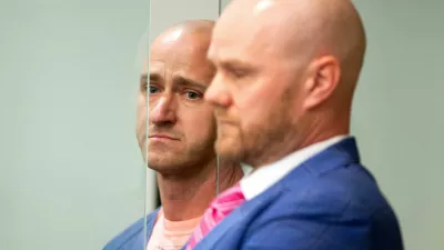 FILE PHOTO: Joseph David Emerson, 44, an Alaska Airlines pilot who was riding in the cockpit "jump seat" and is accused of trying to disable the engines of a Horizon Air jet, appears in Multnomah County court in Portland, Oregon, U.S. October 24, 2023. Dave Killen/Pool via REUTERS/File Photo