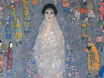 This image provided by Sotheby's shows Gustav Klimt's "Bildnis Elisabeth Lederer" (Portrait of Elisabeth Lederer), which sold for 6.4 million at auction Tuesday, Nov. 18, 2025, in New York. (Sotheby's via AP)