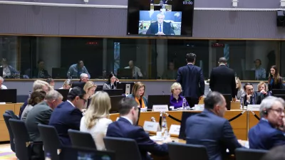HANDOUT - 20 November 2025, Belgium, Brussels: Ukrainian Foreign Minister Andriy Sybiha addresses the attendees of the EU Foreign Ministers' meeting via video. Photo: Alexandros Michailidis/EU Council/dpa - ATTENTION: editorial use only and only if the credit mentioned above is referenced in full