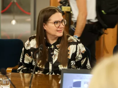 - Andreja Kokalj, državna sekretarka na ministrstvu za pravosodje in kandidatka za ministrico.- 17.11.2025. - Predstavitev kandidatke za ministrico za pravosodje Branka Zlobka Andreje Kokalj pred odborom DZ za pravosodje v DZ RS.//FOTO: Bojan Velikonja