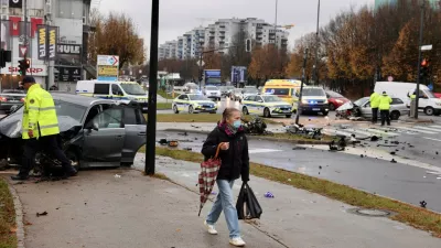 Nesreča Celov&scaron;ka cesta, 21. 11. 2025Foto: Jaka Gasar