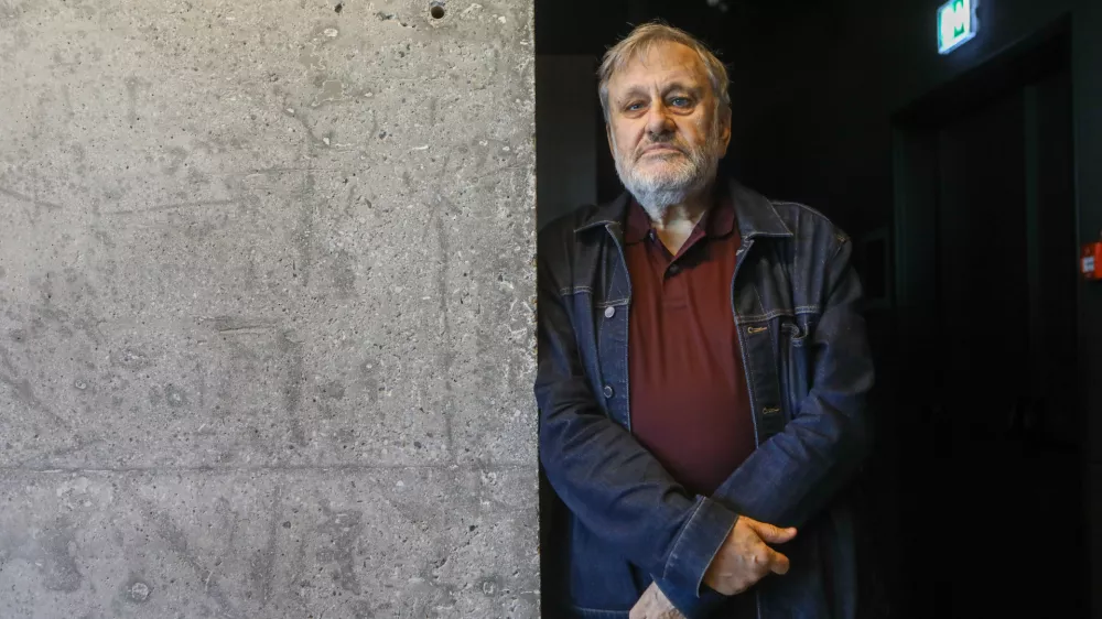 Slavoj Žižek4.11.2025 - predstavitev knjige Nebesa v razsulu Slavoja Žižka, ki je iz&scaron;la pri Cankarjevi založbi, Foto: Luka Cjuha