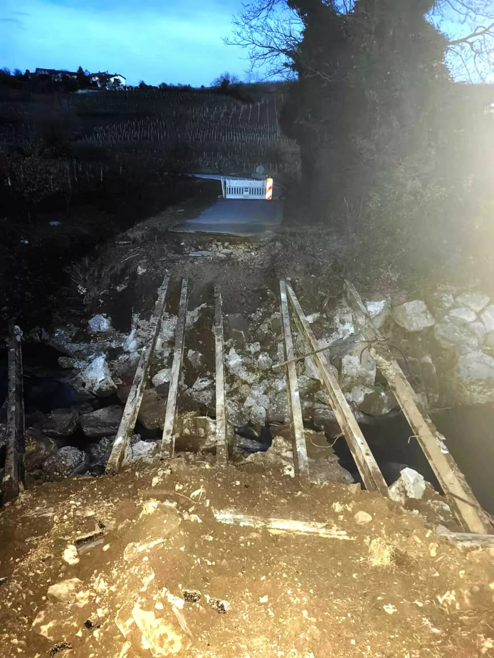 dela na mostu pod vasjo Snežeče