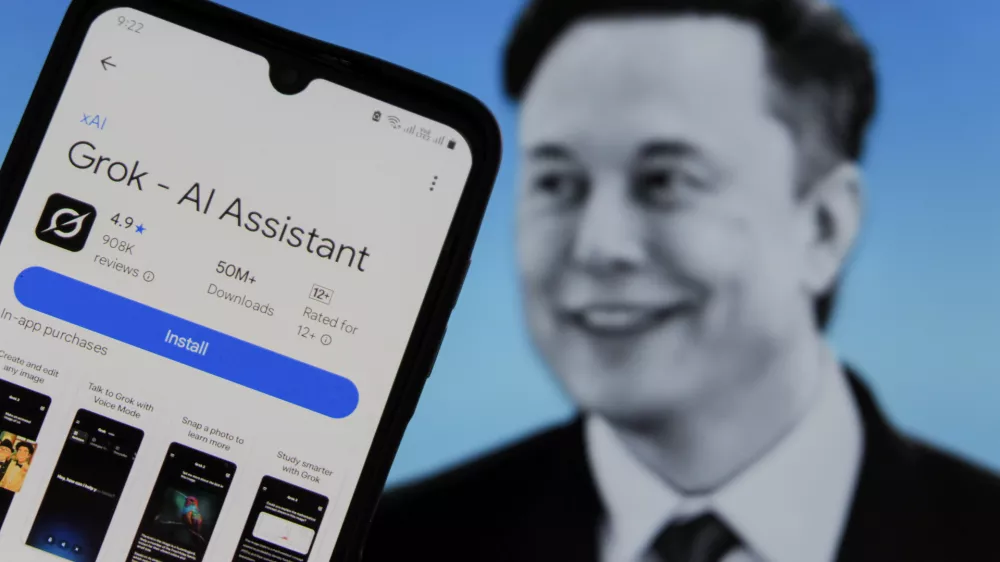 12 July 2025, Indonesia, Bandung: In this photo illustration, Grok logo is seen displayed on a smartphone screen. Grok is a generative artificial intelligence chatbot developed by xAI. Photo: Algi Febri Sugita/ZUMA Press Wire/dpa