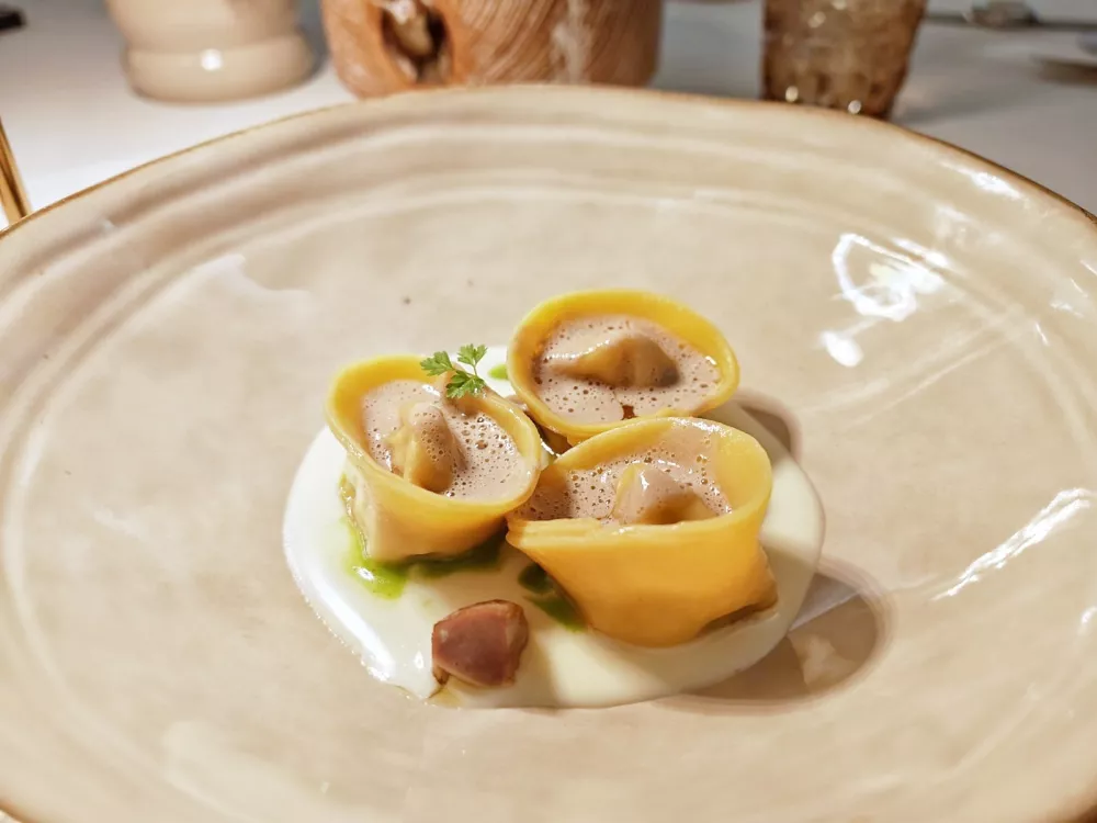 Tortelini s piščančjimi želodčki, Bistro Grad Štanjel