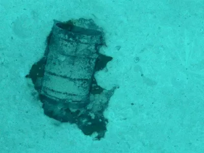 This handout undated picture taken by the Flotte Oceanigraphique Francaise - Campagne NODSSUM Autonomous Underwater Vehicle Ulyx released on July 10, 2025 shows a barrel in the sea. Between 1950 and 1990, more than 200,000 barrels filled with radioactive waste were thrown into the abyss of the Northeast Atlantic Ocean. The first mission of the NODSSUM campaign, planned from June 15 to July 11, 2025 and led by the French National Centre for Scientific Research (CNRS), aims to map the main barrel immersion area and study interactions with marine biodiversity.,Image: 1021383654, License: Rights-managed, Restrictions: RESTRICTED TO EDITORIAL USE - MANDATORY CREDIT "AFP PHOTO / HANDOUT / Flotte Oceanigraphique Francaise - Campagne NODSSUM " - HANDOUT - NO MARKETING NO ADVERTISING CAMPAIGNS - DISTRIBUTED AS A SERVICE TO CLIENTSTO GO WITH AN AFP STORY, ***HANDOUT image or SOCIAL MEDIA IMAGE or FILMSTILL for EDITORIAL USE ONLY! * Please note: Fees charged by Profimedia are for the Profimedia's services only, and do not, nor are they intended to, convey to the user any ownership of Copyright or License in the material. Profimedia does not claim any ownership including but not limited to Copyright or License in the attached material. By publishing this material you (the user) expressly agree to indemnify and to hold Profimedia and its directors, shareholders and employees harmless from any loss, claims, damages, demands, expenses (including legal fees), or any causes of action or allegation against Profimedia arising out of or connected in any way with publication of the material. Profimedia does not claim any copyright or license in the attached materials. Any downloading fees charged by Profimedia are for Profimedia's services only. * Handling Fee Only ***, Model Release: no