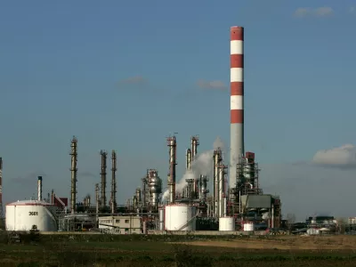 FILE - NIS Jugopetrol oil refinery in Pancevo, Serbia, Dec. 24, 2008. (AP Photo/Darko Vojinovic, File)
