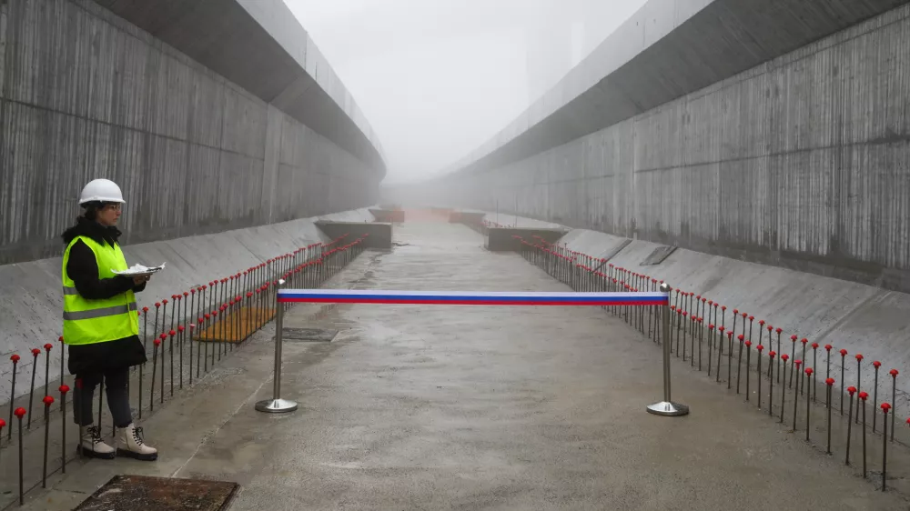 simbolična fotografija, viadukt Gabrovica, gradbeništvo, EU sredstva, kohezijska evropska sredstva, državna infrastruktura.  - 12.12.2023 – Viadukt Gabrovica - otvoritev - končana glavna gradbena dela na viaduktu Gabrovica v organizaciji družbe 2TDK //FOTO: Bojan Velikonja