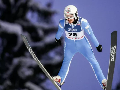 2E3KNBD Mackenzie Boyd-Clowes seen in action during the individual competition of the FIS Ski Jumping World Cup in Zakopane.