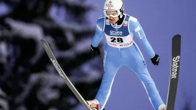 2E3KNBD Mackenzie Boyd-Clowes seen in action during the individual competition of the FIS Ski Jumping World Cup in Zakopane.