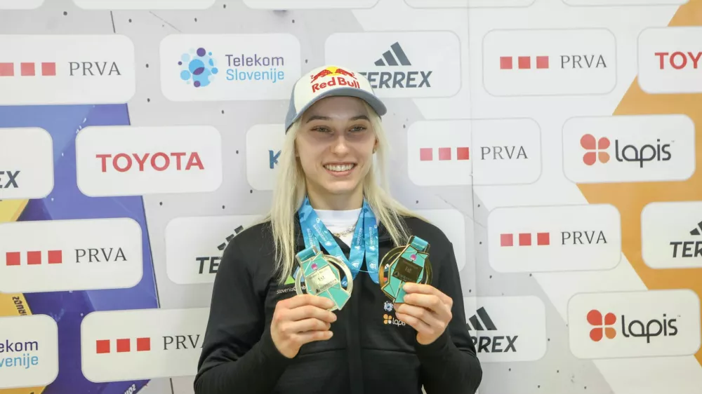 Janja Garnbret2.10.2025 - planinska zveza - športno plezanje - tiskovna konferenca po svetovnem prvenstvuFoto: Luka Cjuha