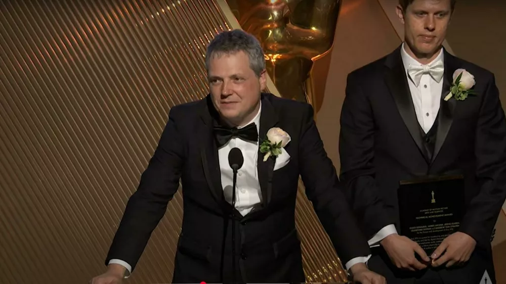 Jernej Barbič, dobitnik tehničnega oskarja 2025 / Foto: Zajem Zaslona