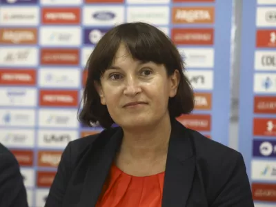 Nada Drobne Popović, predsednica uprave Petrola- 16.10.2023 - Smučarska zveza Slovenije – moška in ženska alpska smučarska reprezentanca pred prvo tekmo sezone 2023/24 svetovnega pokala v Söldnu – alpski smučarji //FOTO: Luka Cjuha