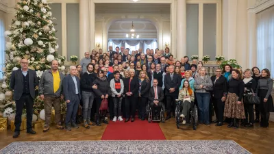 Predsednica republike Nataša Pirc Musar je v znak hvaležnosti za nepogrešljivo poslanstvo v iztekajočem letu priredila sprejem za predstavnice in predstavnike humanitarnih organizacij. Foto: STA