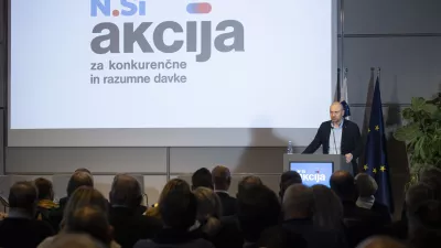 Ljubljana, GZS.Programska konferenca NSi, na kateri sopredstavili gospodarski volilni program stranke.
