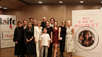 - Ekipa filma Belo se pere na devedeset,- 12.11.2025. - Odprtje Festivala 36. festivala Liffe v Ljubljani v CD.//FOTO: Bojan Velikonja