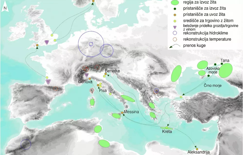 Zemljevid z označenimi ključnimi točkami, kako se je vse skupaj začelo. / Foto: Bauch In Büntgen