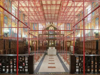 Hrvaska, Zagreb.Pravoslavna cerkev.V Zagrebu bo 10. in 17. decembra potekala adventna izdaja festivala Open House Zagreb (OHZ), ki predstavlja najprivlacnejsa zagrebska arhitekturna dela. Obiskovalci OHZ si bodo pod strokovnim vodstvom po navedbah organizatorjev lahko ogledali deset objektov.Foto: Marko Ercegovic