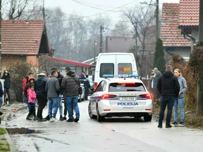 05.12.2025., Mursko Sredisce - Policijski ocevid u romskom naselju gdje je muskarac iz vatrenog oruzja pucao u dvije zene. Photo: Vjeran Zganec Rogulja/PIXSELL