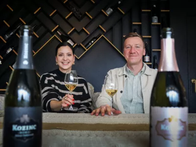 - 05.12.2025- David in Taja Kozinc. Vino Kozinc, kmetija znana predvsem po vrhunskih peninah.//FOTO: Bojan Velikonja